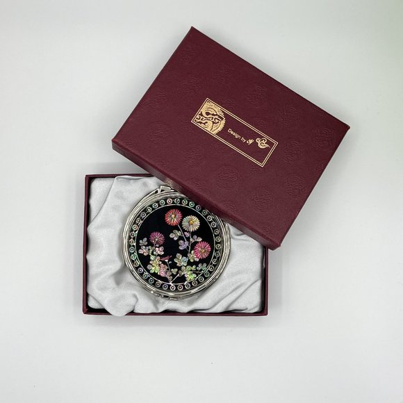 Mother-of-Pearl Compact Mirror - Picture 1 of 5